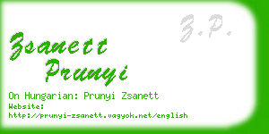 zsanett prunyi business card